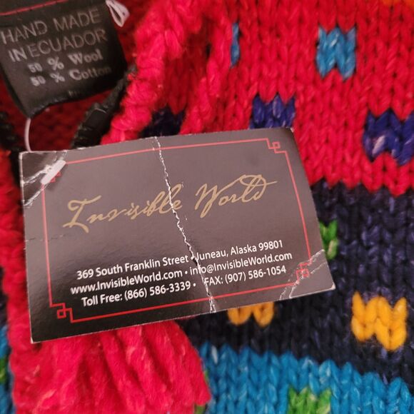 NEW Invisible World unisex kids sweater wool knit color handmade Juneau Alaska - Picture 12 of 14